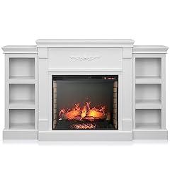 BELLEZE Lenore Modern Electric Fireplace TV Stand