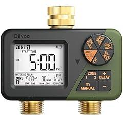 Diivoo Brass 2-Zone Sprinkler Timer
