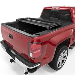 OEDRO Quad Fold Soft Tonneau Cover for Chevy/GMC 2014-2019