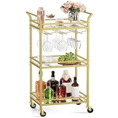VASAGLE Pale Gold Bar Cart