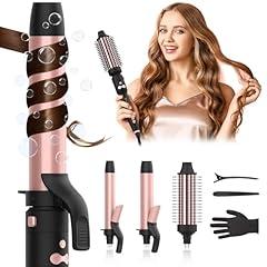 AFANSO Rotating Curling Iron and Brush Set