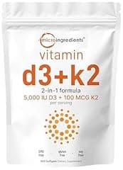 Micro Ingredients Vitamin D3 & K2 Supplement