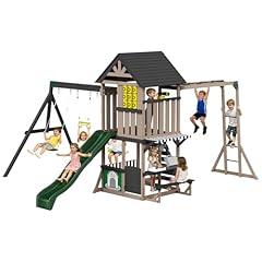 Albott Wooden Swing Set for Kids