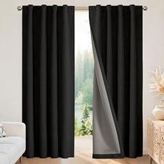 Joydeco Blackout Linen Curtains