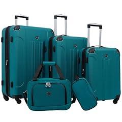 Chicago Hardside Expandable Spinner Luggage, Teal Set