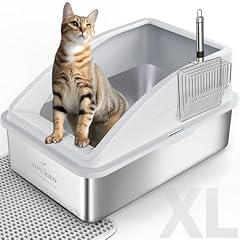 AIPERRO XL Stainless Steel Cat Litter Box