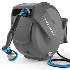 Relhost Heavy Duty Retractable Garden Hose Reel