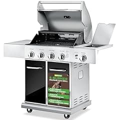 NutriChef Heavy-Duty 5-Burner Propane Gas Grill