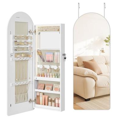 mirror with jewelry storage