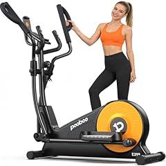 Pooboo Elliptical Machine with LCD Monitor