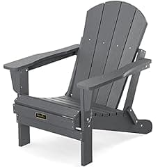 SERWALL Adirondack Chair Folding Gray