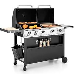 Sophia & William Dual Gas Grill Griddle Combo