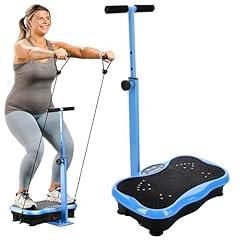 LifePro Elegant Blue Vibration Plate with Handlebar