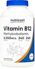 Nutricost Vitamin B12 Methylcobalamin 5000mcg 240 Vegetarian Capsules