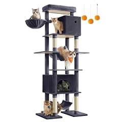 Feandrea 79-Inch Cat Tree Condo Dark Gray