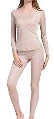 Grenasasilk Women's Silk Thermal Underwear Set