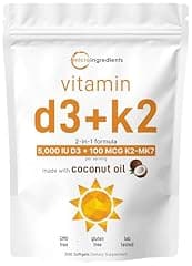 Micro Ingredients Vitamin D3 5000 IU Plus K2 100 mcg