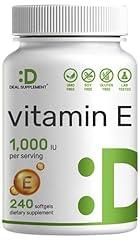 Deal Supplement Vitamin E 1,000 IU, 240 Softgels