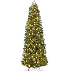 Pre-Lit Scotch Pine Pencil Christmas Tree, 12ft
