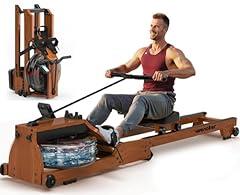 WENOKER Wooden Foldable Water Rowing Machine