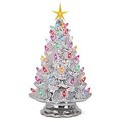 Milltown Merchants Silver Ceramic Christmas Tree