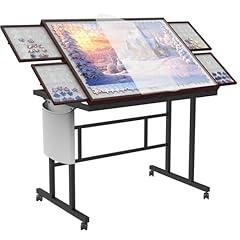 Jigsaw Puzzle Table with Storage Drawers