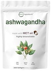 Ashwagandha 6,000mg Softgels with Coconut MCT and Black Pepper
