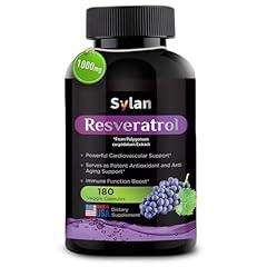 SYLAN Trans Resveratrol Supplement 1000mg 180 Vegetarian