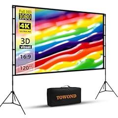 Towond 120 Inch Portable Projector Screen and Stand