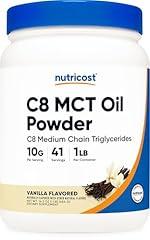 Nutricost C8 MCT Oil Powder Vanilla 1LB