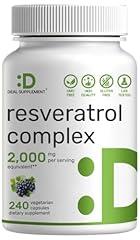 Resveratrol Complex 2,000mg, 240 Veggie – Healthy Aging Antioxidant