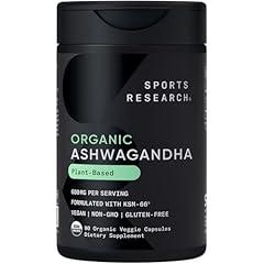 Sports Research Organic Ashwagandha KSM-66 600 mg