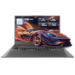 Machenike Machcreator N17A 17.3" Laptop, 17.3" FHD 120Hz, 4-Cores Intel Processor, 8GB DDR5 RAM, 256GB SSD, Backlit Keyboard, Numeric Keypad, HDMI, Webcam, SD Card Reader, Wi-Fi, Windows 11 Home, Grey