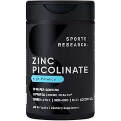 Sports Research Zinc Picolinate 30mg Supplement