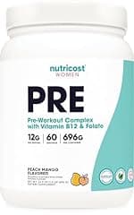 Nutricost Pre-Workout Powder for Women Peach Mango