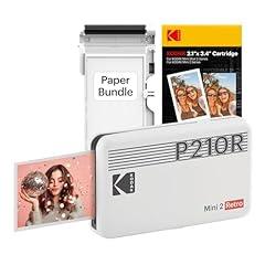 Mini 2 Retro Portable Photo Printer Bundle, White