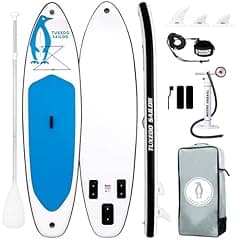 Tuxedo Sailor 10'6"×33"×6" Inflatable Stand Up Paddle Board with Premium SUP Accessories,Adults & Youth for All Skill Levels, Included with Board, Paddle, Pump, Fins, Backpack