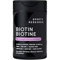 Sports Research Vegan Biotin 10,000 mcg Softgels
