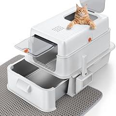 Furtime Stainless Steel XL Cat Litter Box