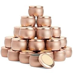 Bright Creations Candle Jars, 4oz, Rose Gold, 24 Pack