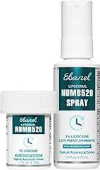 Ebanel Lidocaine Numbing Cream and Spray Set