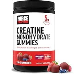 Force Factor Creatine Gummies, Mixed Berry, 30 Servings