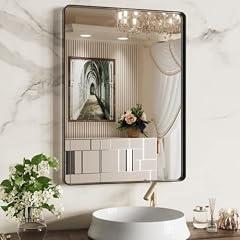 WEER Black Bathroom Mirror 22x30 Inch