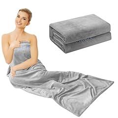 Infrared Sauna Blanket Towel Inserted 30" x 70" Reusable Machine Washable Insert Towel Easy Detoxification Simplifies Clean-Up Super Absorbent Perfect Companion for Infrared Sauna Blanket (Gray)