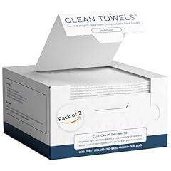Clean Skin Club Clean Towels, 100% Biobased, 50 ct, 2 pack