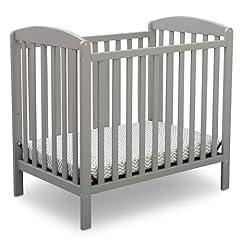 Emery Mini Convertible Crib with Mattress, Grey
