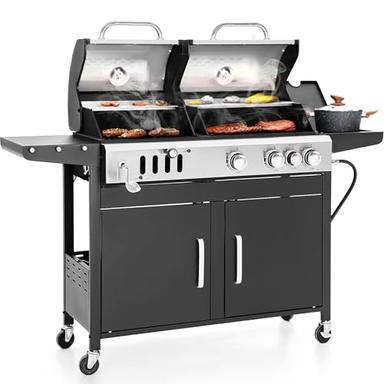 gas and charcoal grill