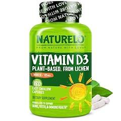 NATURELO Vitamin D3 5000 IU Vegan Supplement