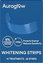 AURAGLOW Sensitive Teeth Whitening Strips, Mint