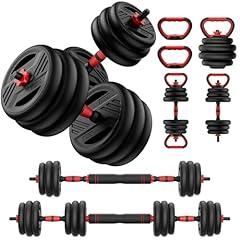 Cvonte Adjustable 45lbs Dumbbell and Barbell Set